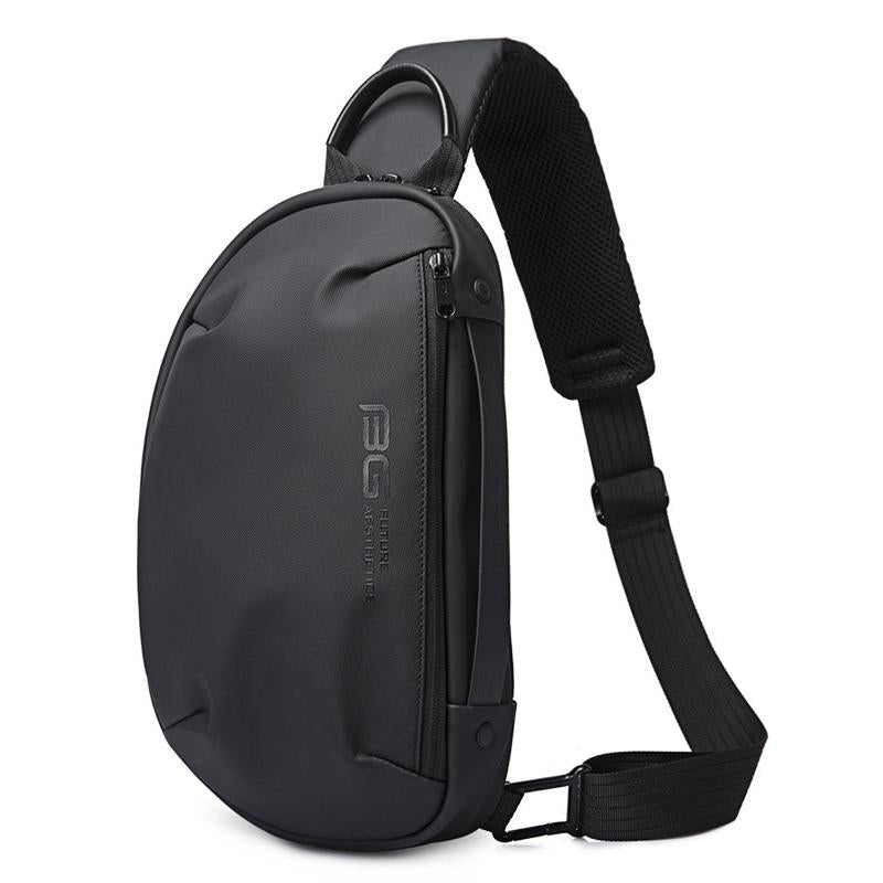 Waterproof Men Crossbody Chest Bag Usb Port 34 X 19 X 6Cm - Black