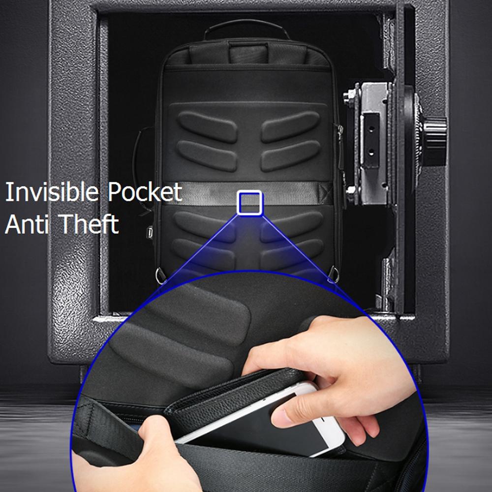 Large Capacity Business Laptop Backpack with Usb - Breathable Black 29x16x44cm