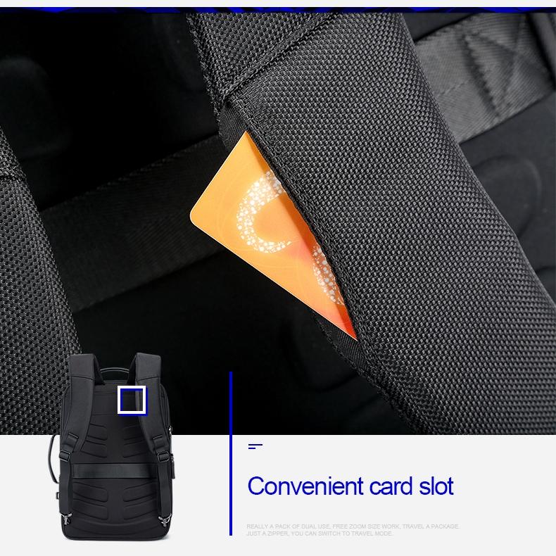 Large Capacity Business Laptop Backpack with Usb - Breathable Black 29x16x44cm