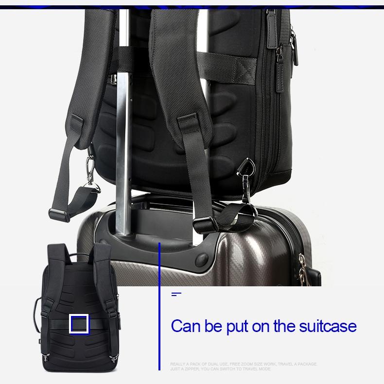 Large Capacity Business Laptop Backpack with Usb - Breathable Black 29x16x44cm