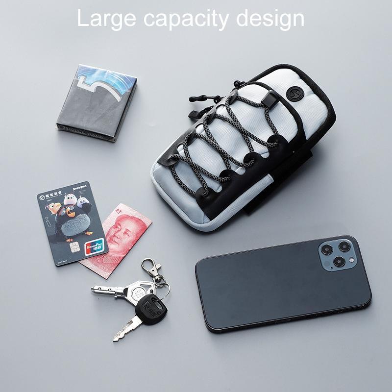 Reflective Cell Phone Arm Bag For Outdoor Fitness - Light Blue