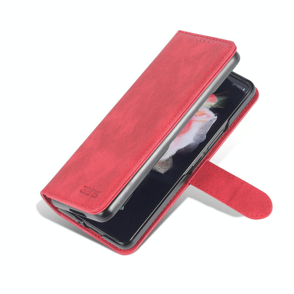 For Samsung Galaxy Z Fold4 5G Horizontal Flip Tpu Phone Case - Red