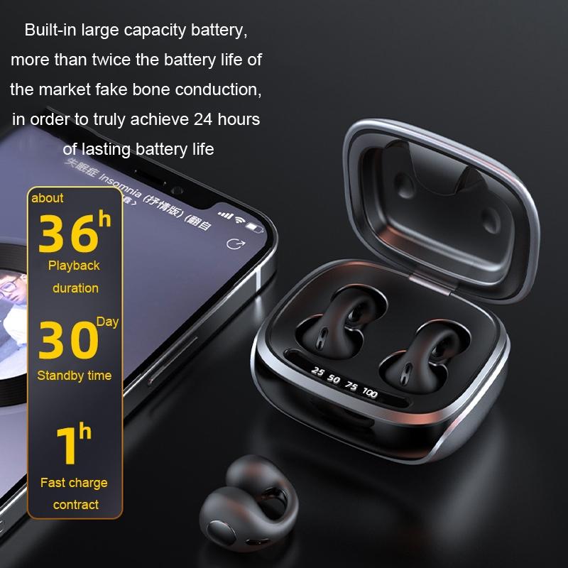 Wireless Bone Conduction Clip-on Bluetooth Headset - Noise Reduction - Skin Colour