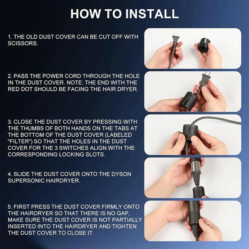 Open Design Outer Filter Cover For Hd01 / Hd03 / Hd08 / Hd15 Hair Dryer - Rose Red