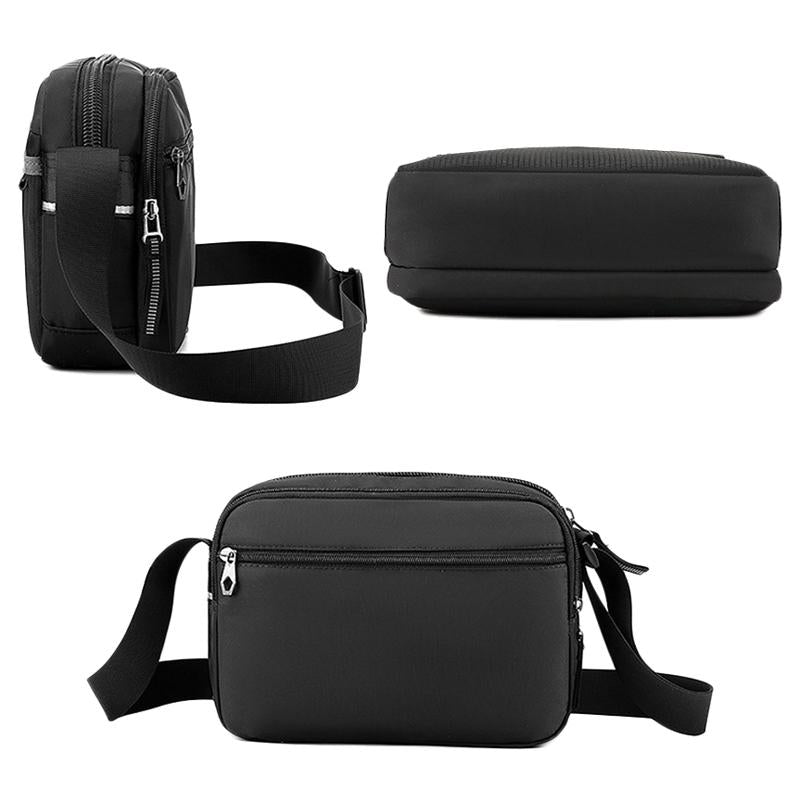 Men Nylon Crossbody Satchel For Outdoor Use - Dark Blue