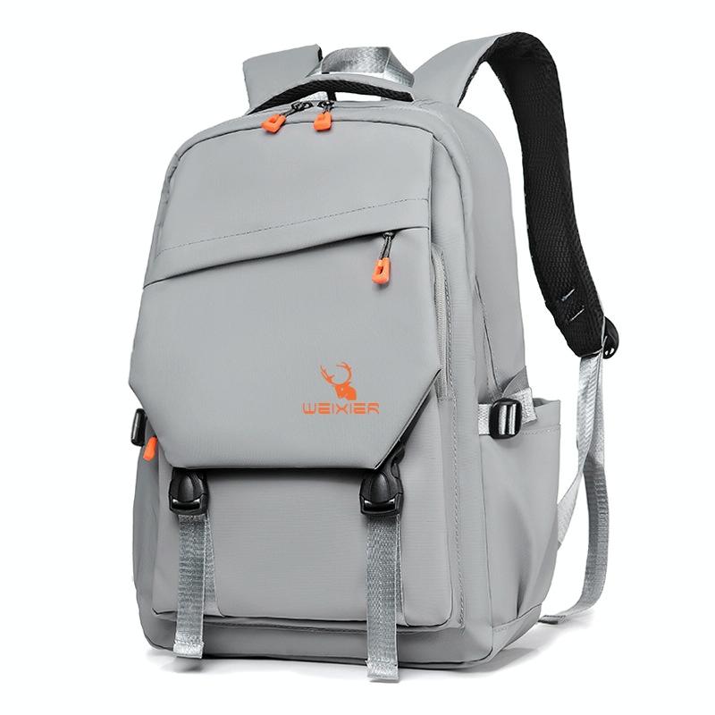 Travel-ready Waterproof Double Shoulder Backpack - Dark Gray