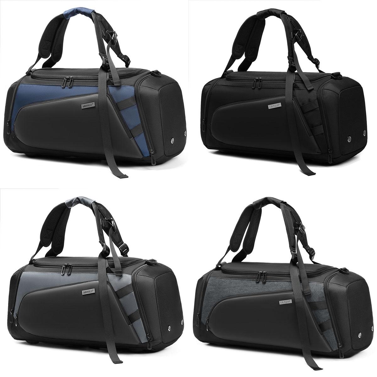 Separate Wet / Dry Large Gym Bag - Grey