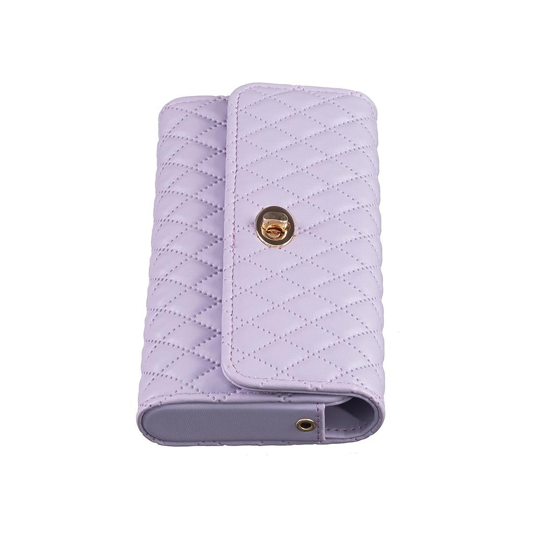 Horizontal Pu Crossbody Shoulder Bag - Dark Purple