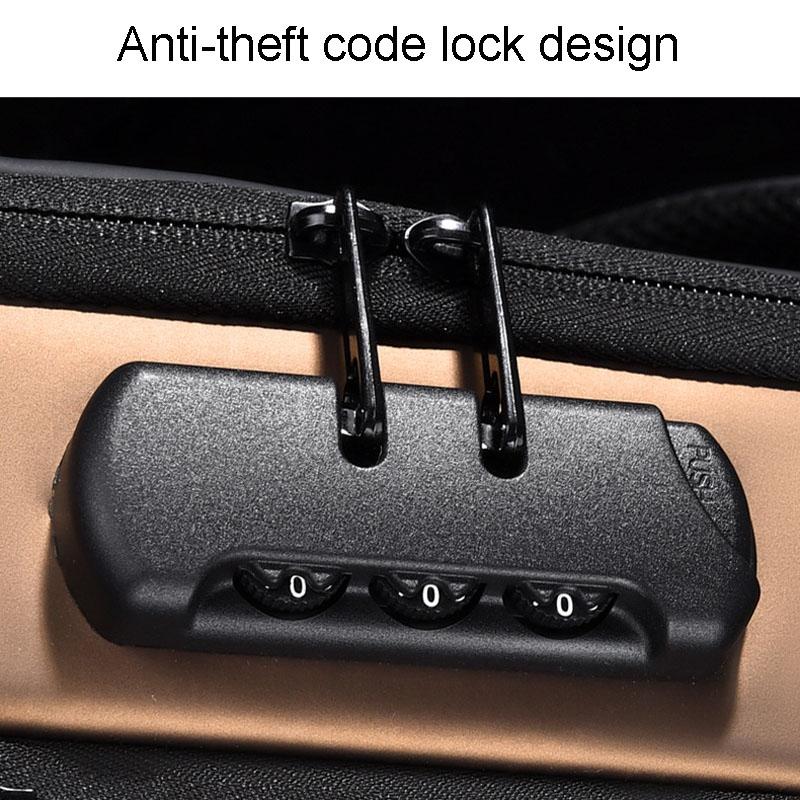 Waterproof Usb Crossbody Backpack For Sports - Gray Gold