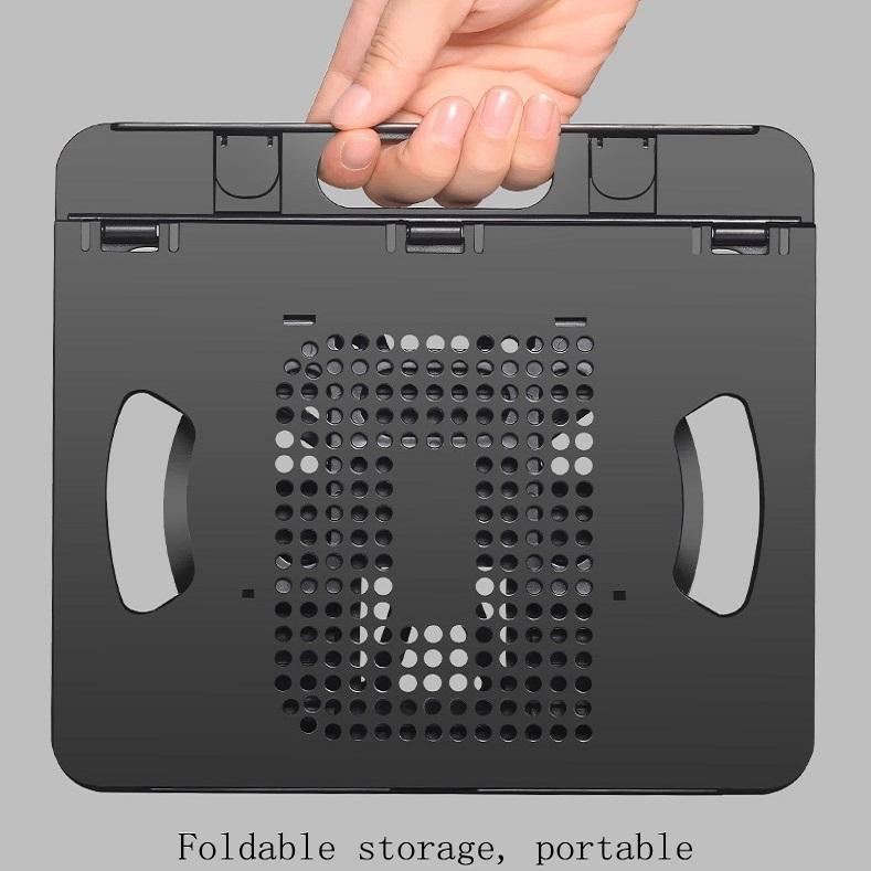 Adjustable Laptop Cooling Stand - Foldable Design - Pink