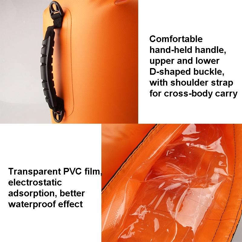 Waterproof Outdoor Rafting Backpack Inflatable Swimming Tote Bag For River Tracing And More - Bean Green