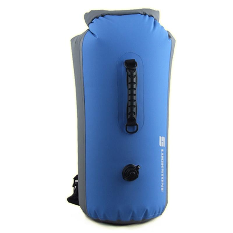 Waterproof Outdoor Rafting Backpack Inflatable Swimming Tote Bag For River Tracing And More - Bean Green