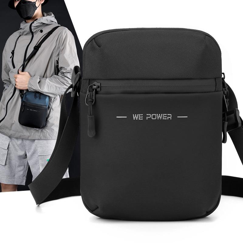 Simple Men Crossbody Bag Business Casual Shoulder Sling For Everyday Use - Dark Blue