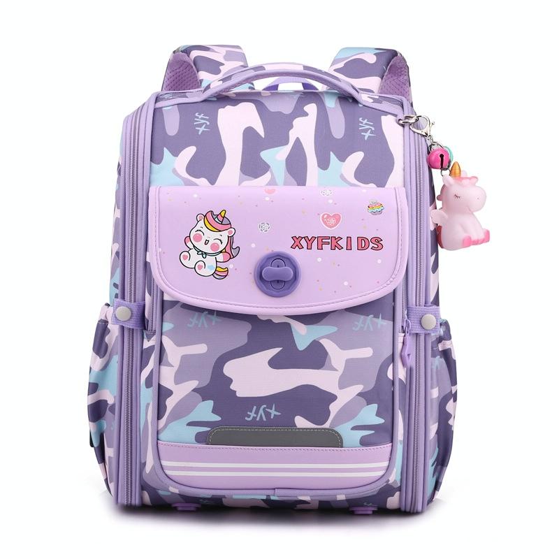 Double School Backpack for Girls - Beautiful Purple