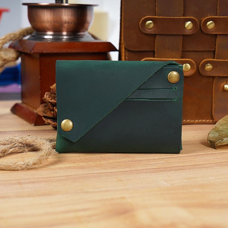 Leather Card Holder For Bank Cards Black - Coffee