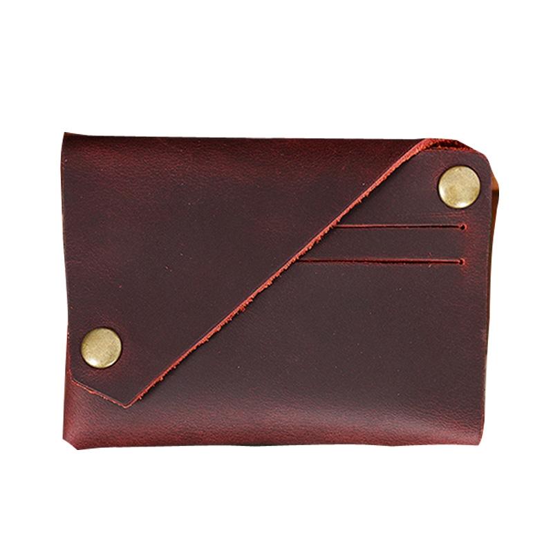 Leather Card Holder For Bank Cards Black - Coffee