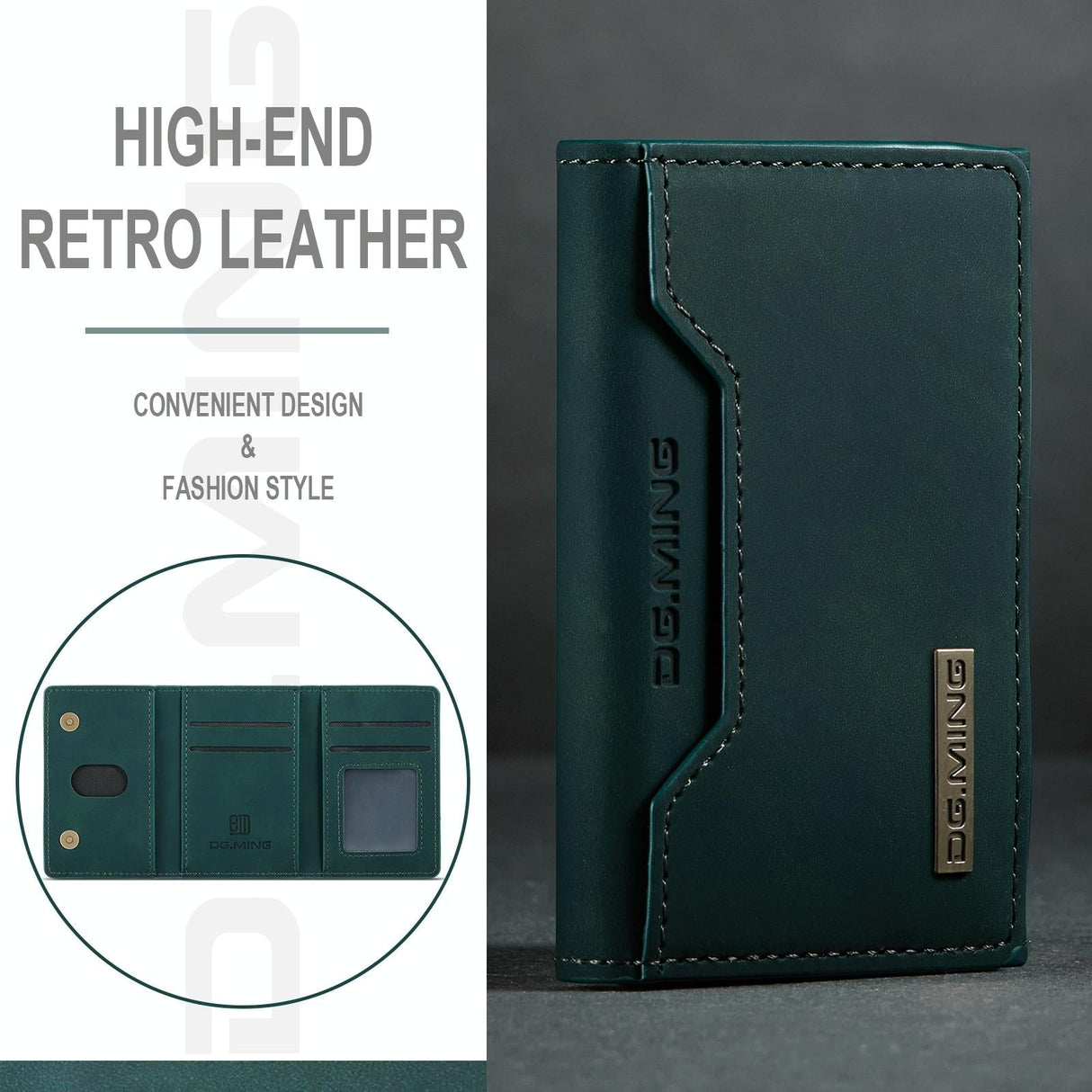 3 Fold Card Bag For Dg.Ming M2 Series Compact & Stylish - Coffee