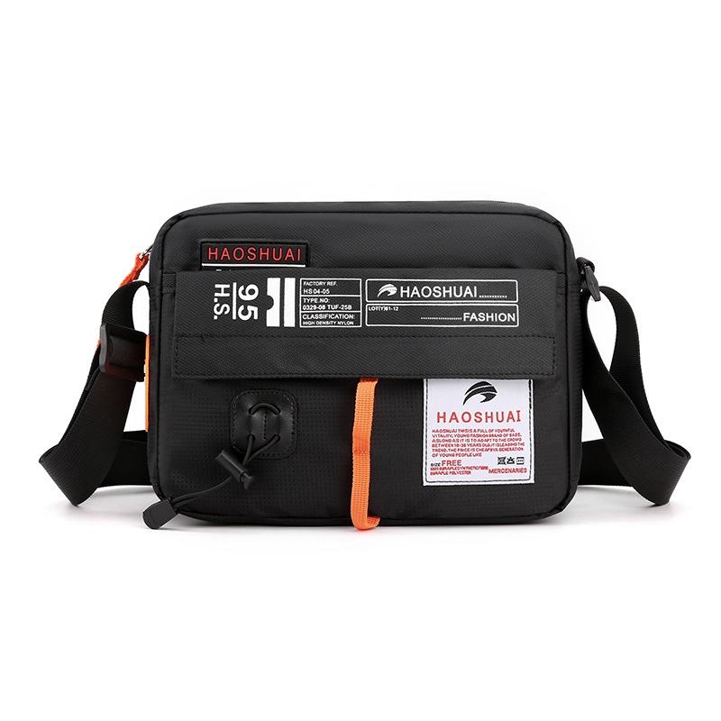 Waterproof Nylon Shoulder Bag For Men Outdoor Sports Leisure Gear - Grey