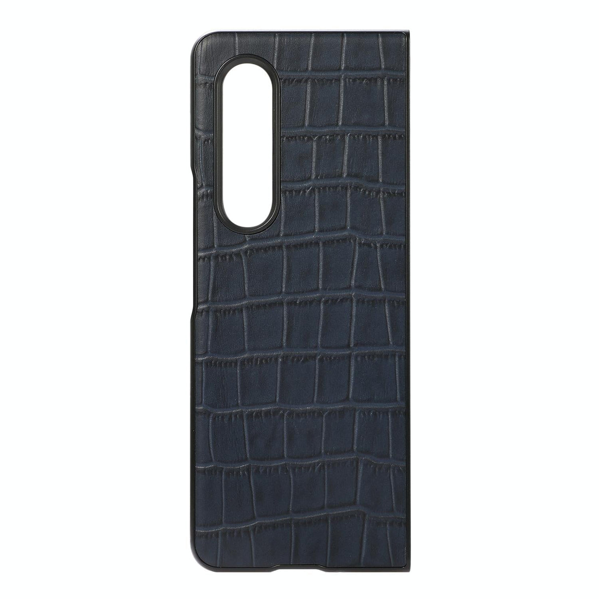 For Samsung Galaxy Z Fold4 5G Genuine Leather Crocodile Texture Phone Case - Brown