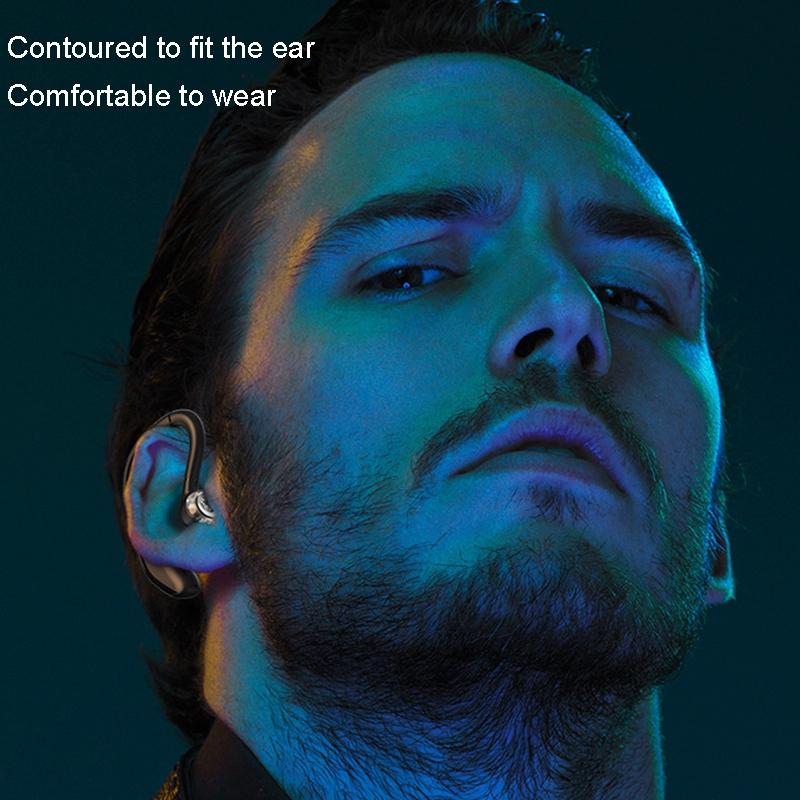 Business Bluetooth Earphones - Left / Right Rotation - Blue