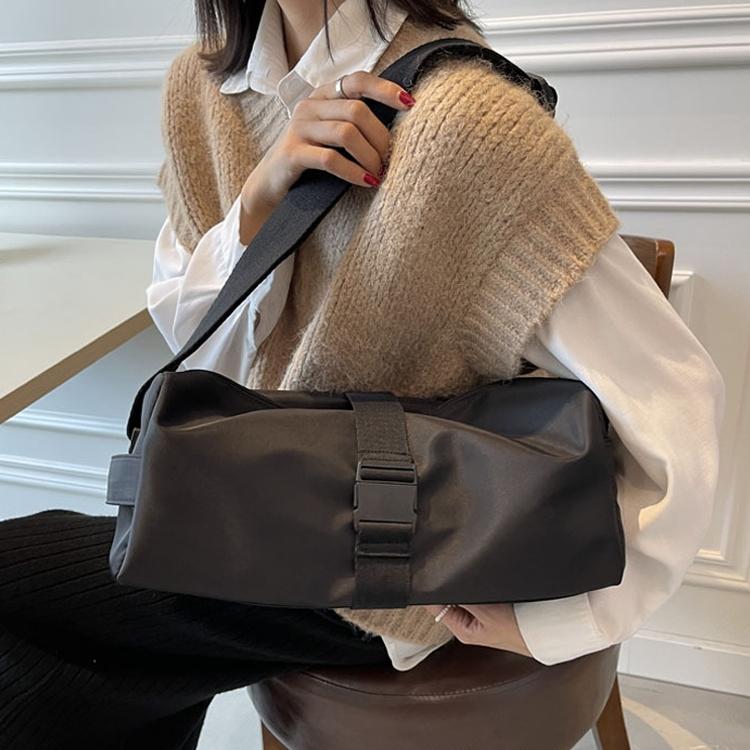 Travel & Fitness Crossbody Bag - Waterproof Nylon - Beige