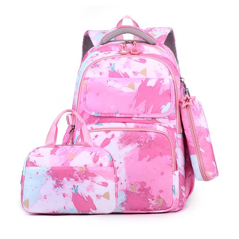 Backpack Set with Lunch Bag & Pencil Case for Kids - Black