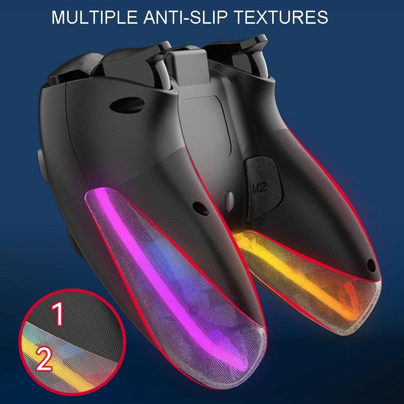 Wireless Bluetooth Grip for Ps4 with Dazzling Colour Light - White