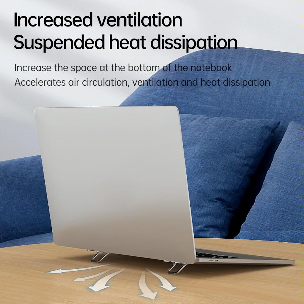 Foldable Metal Laptop Stand - Set of 2 - Gold