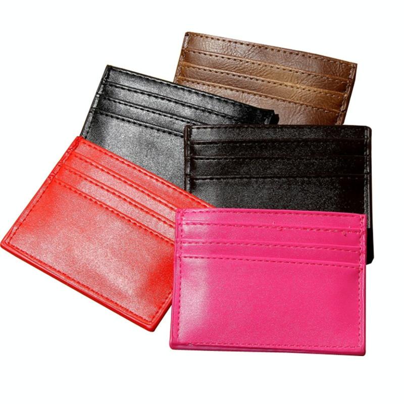 Multi Card Holder For Men Driver License Bank Cards - Rose Red