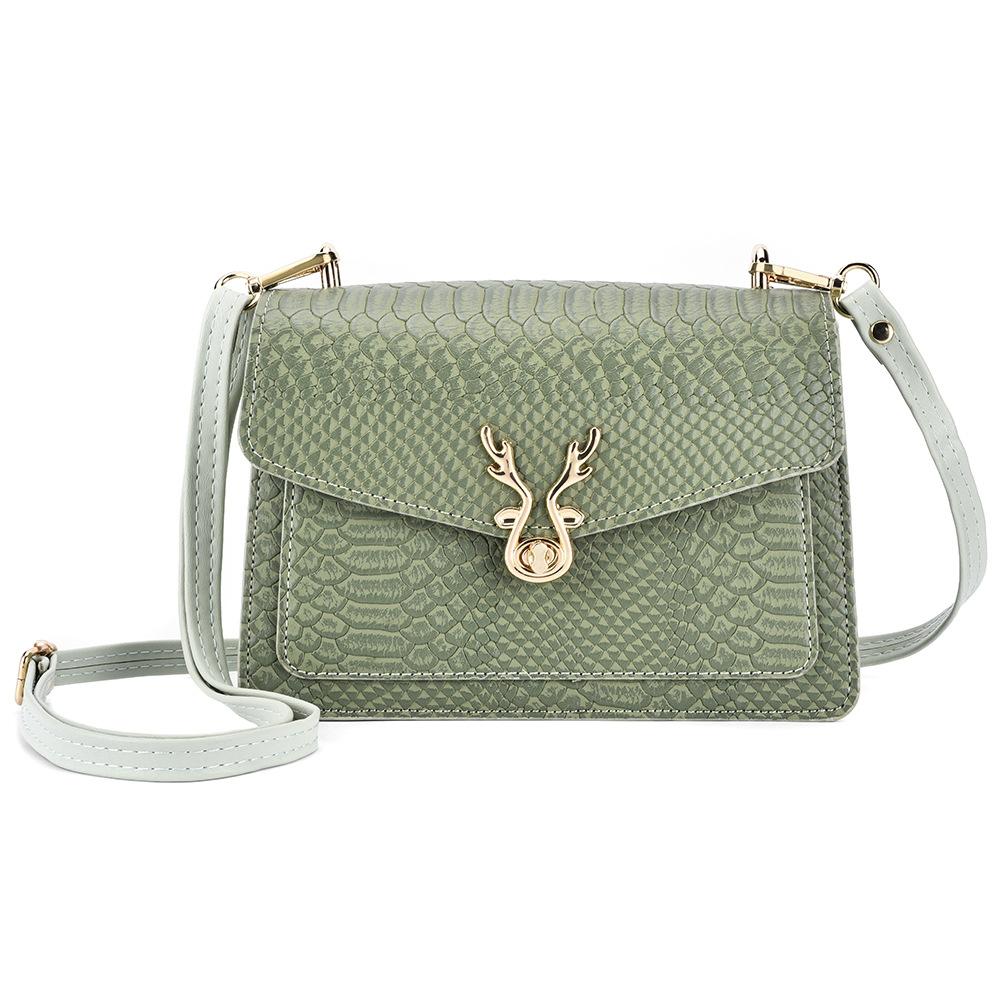 Stylish Crocodile Leather Crossbody Phone Bag - Orange