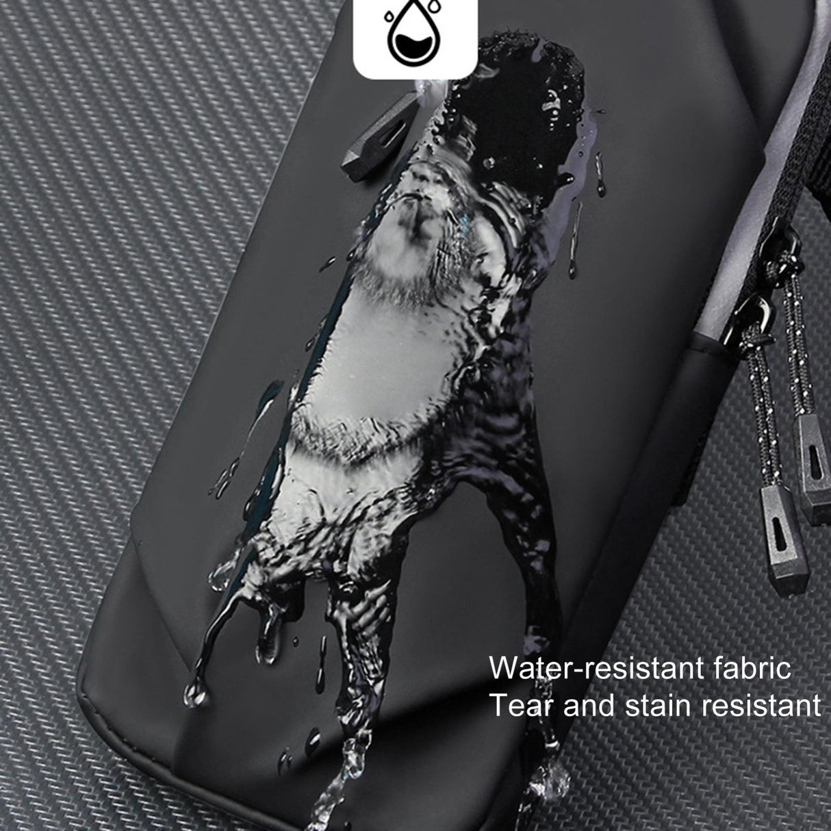 Multi Function Crossbody Bag For Outdoor Sports Fits Mobile Phones Men And Women - Black