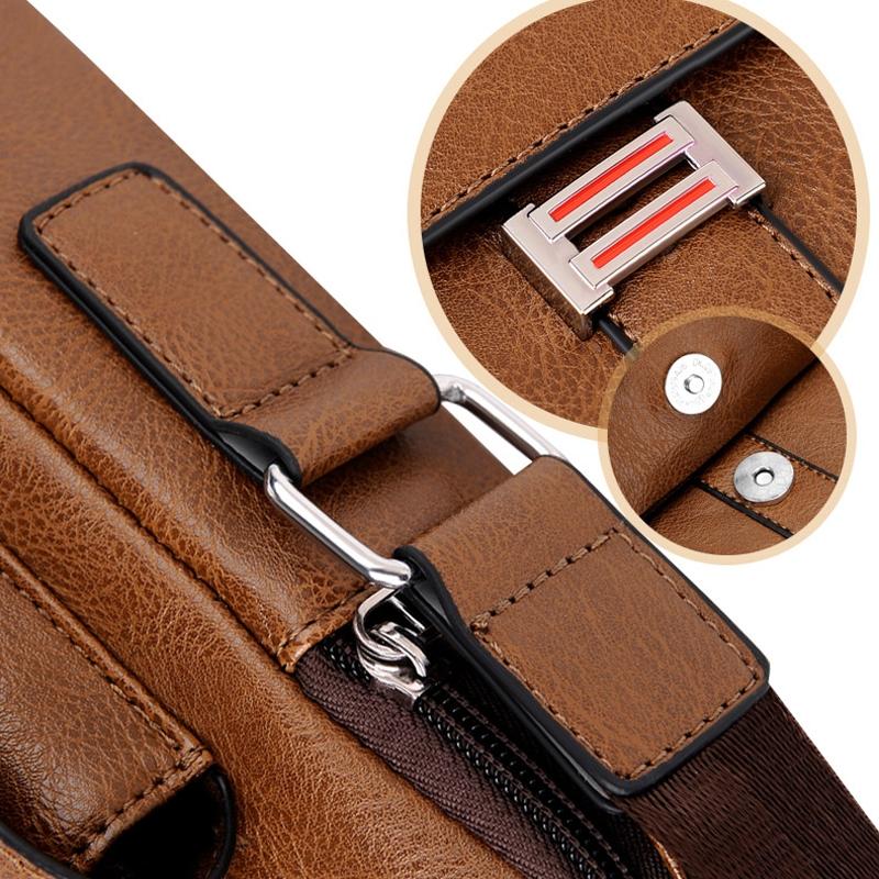 Large Capacity Men Business Backpack - Dark Brown