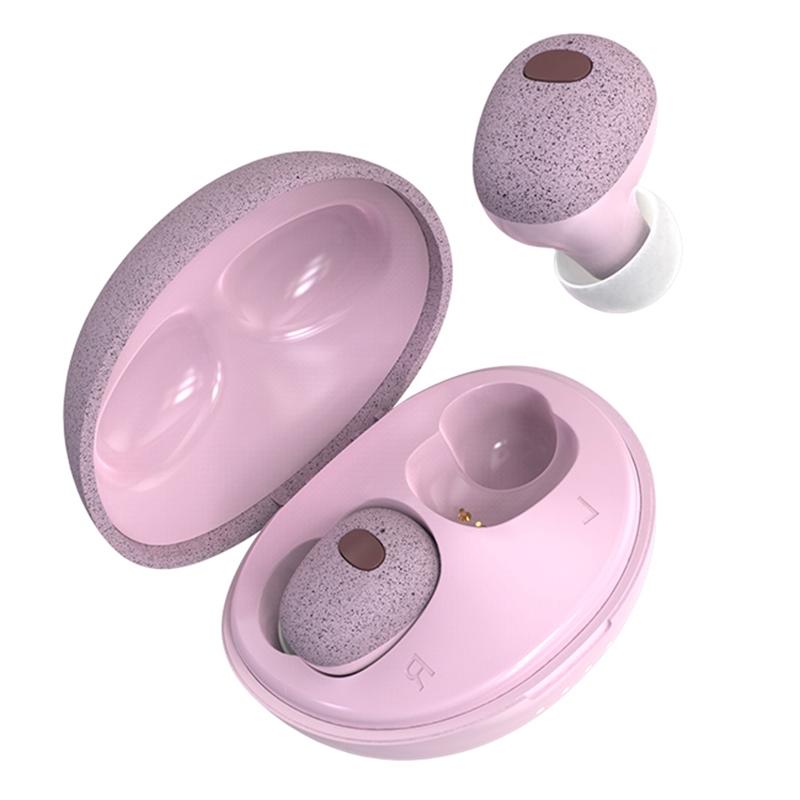 Wireless Bluetooth Earphones with 5d Sound and Magnetic Charging Box - Cherry Blossom Pink