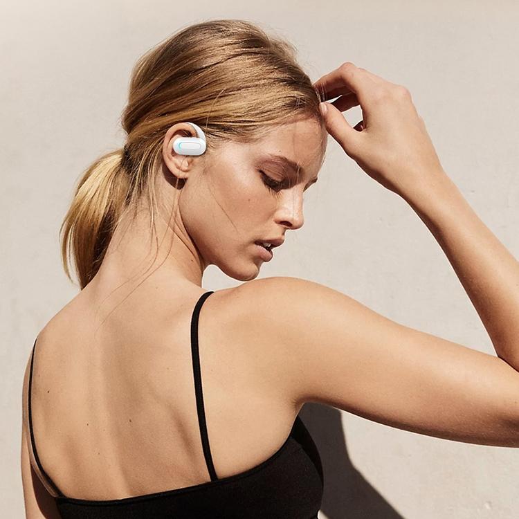 Rotatable Bluetooth Sports Earphones with Noise Reduction - White