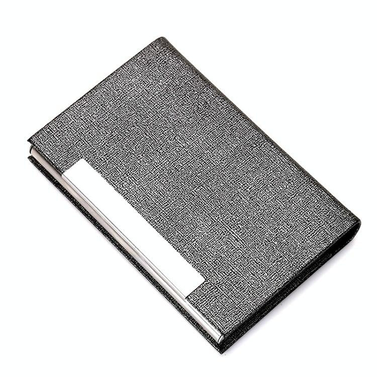 Stainless Steel Card Holder Sleek Business Accessory - Black