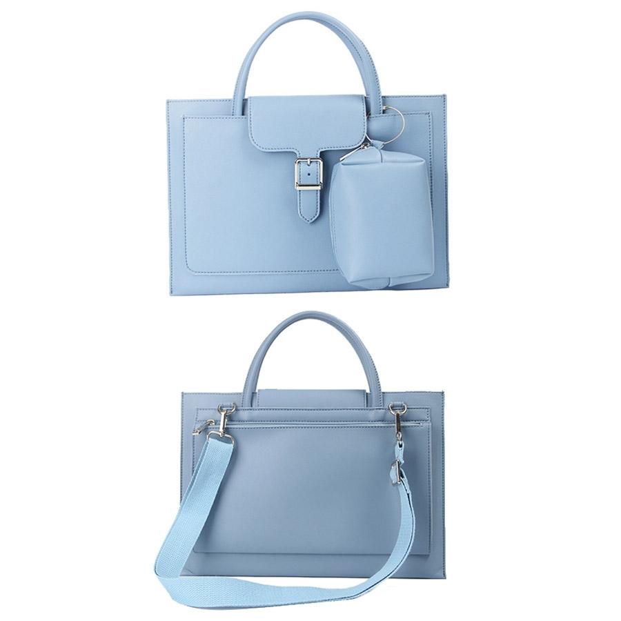 Waterproof Laptop Bag with Power Pack - 13 Inches Portable - Sky Blue