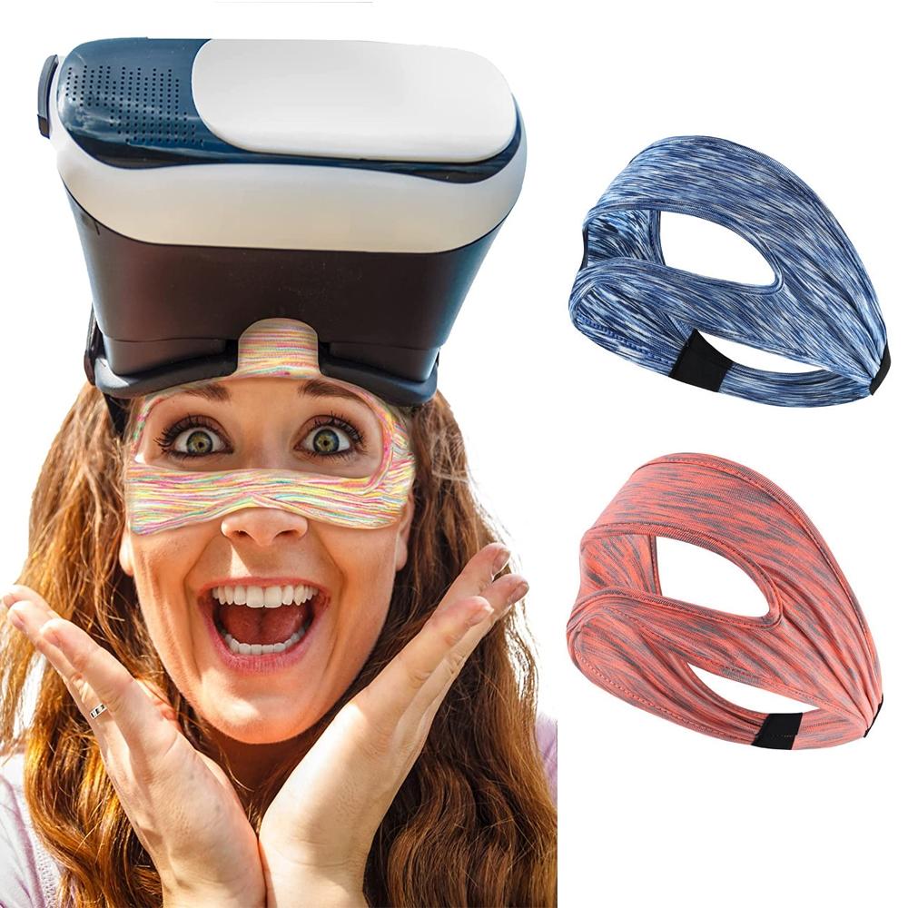 Gray Breathable Vr Eye Mask - Lightweight - Orange Gray