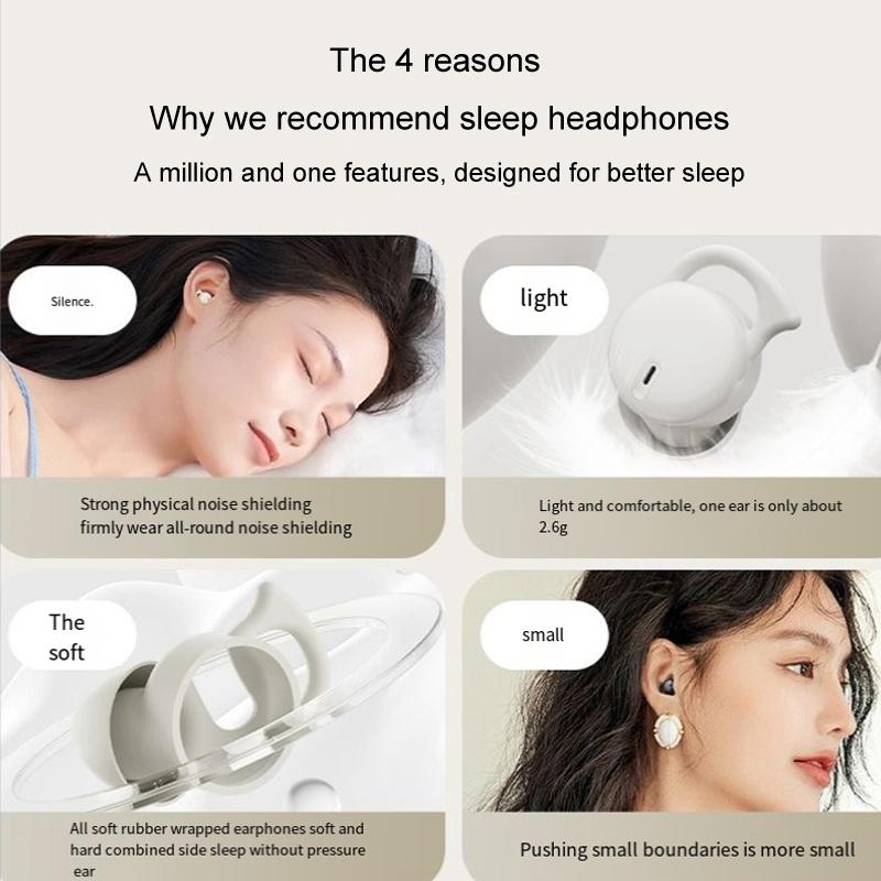 Comfortable Wireless Bluetooth Earphones - Noise Canceling - Purple