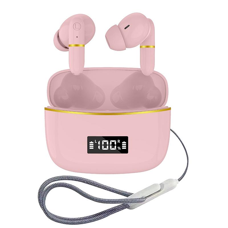 Wireless In-ear Earphones with Digital Charging Case - J2 - Pink