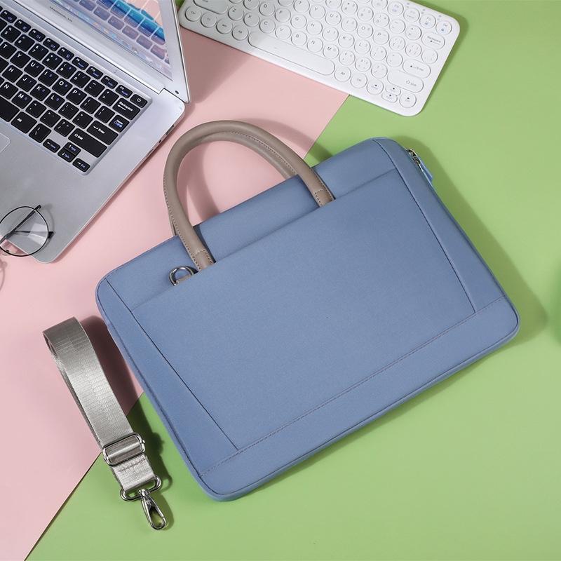 13-13.3 Inch Laptop Bag Crossbody Briefcase in Oxford Cloth - Blue - 13 - 13.3 Inch