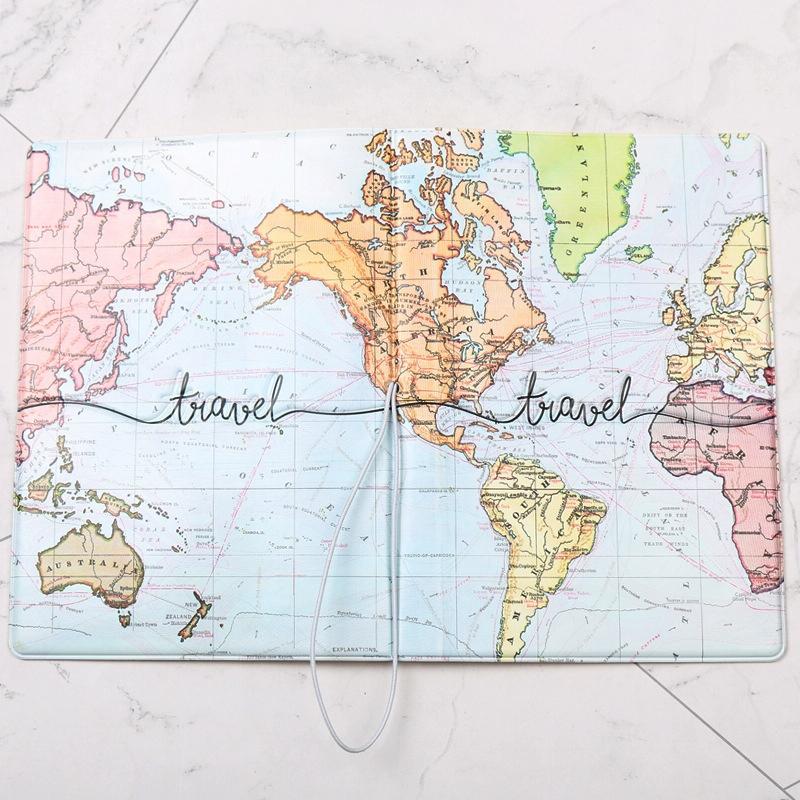 Passport Cover For Travel Abroad 3D Map Design - Ma