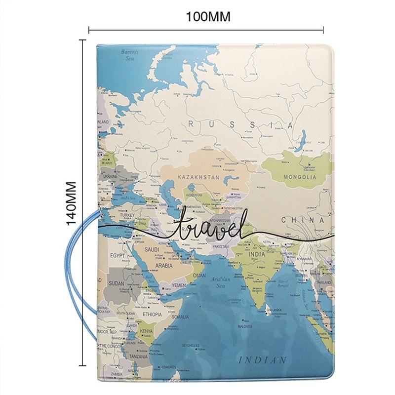 Passport Cover For Travel Abroad 3D Map Design - Ma