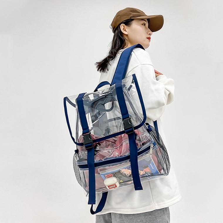Waterproof Travel Backpack - Pvc Material - Blue