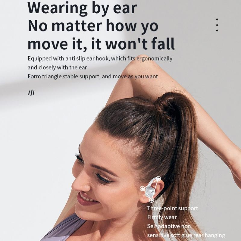 Wireless Earphones with Digital Display and Charging Case - Pink