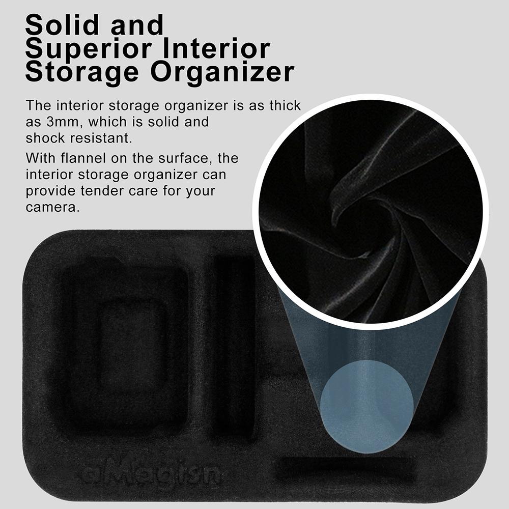 Waterproof Hard Shell Storage Bag for Amagisn - Compact Size - Pearl White