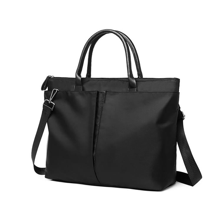 Versatile Business Briefcase Large Capacity Messenger Bag - Khaki+Gray Pu Power Bag