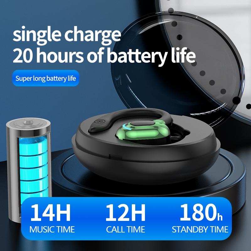 Wireless Bluetooth Earphones with Charging Case - F8 - Red Single Ear