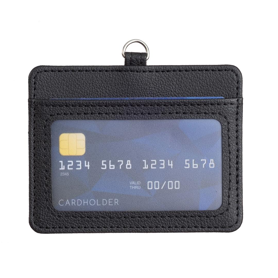 Horizontal Id Card Bag & Lanyard - Blue