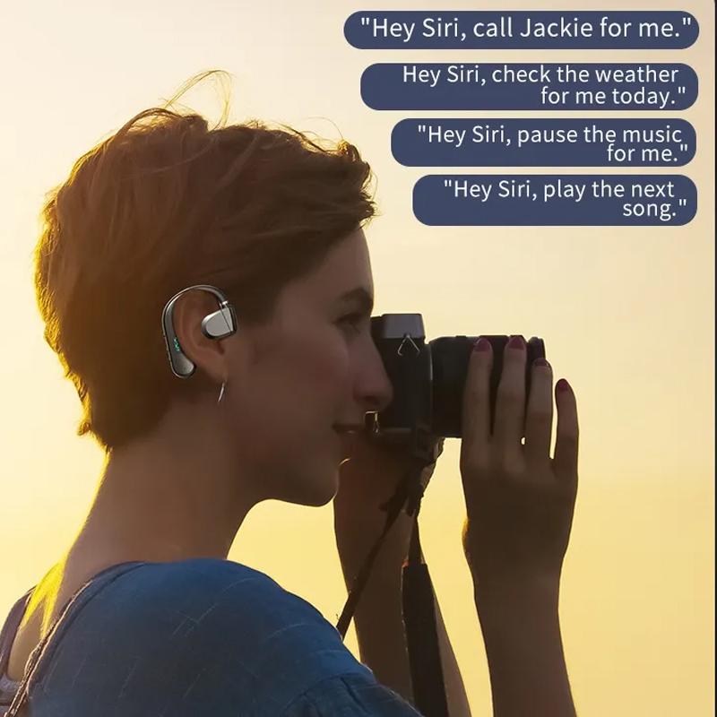 Wireless Bluetooth Headphone with Digital Display - Black - White