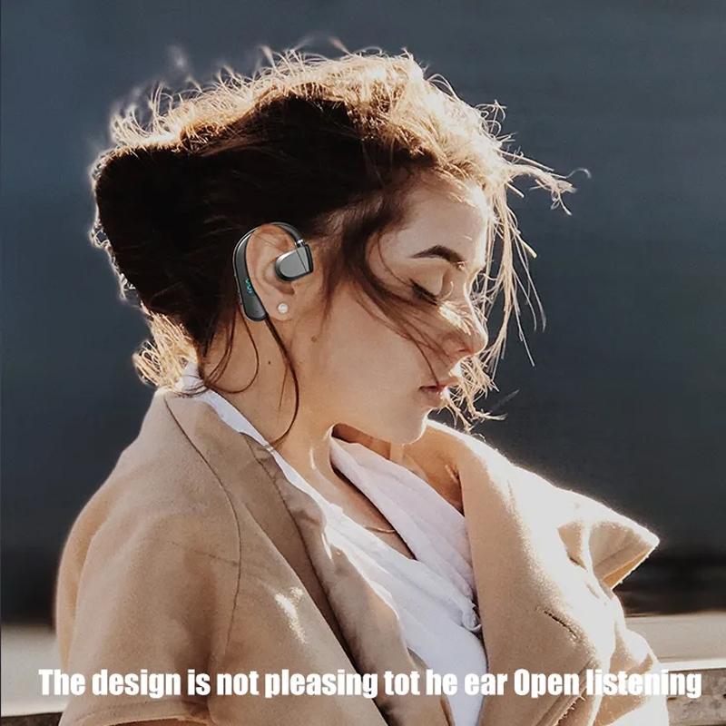 Wireless Bluetooth Headphone with Digital Display - Black - White